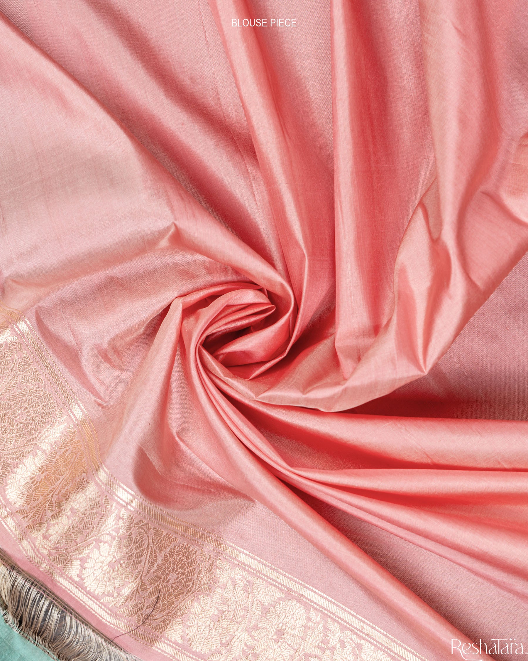 Blush Pink Sona Rupa Kadhua Pure Katan Silk Banarasi Handloom Saree