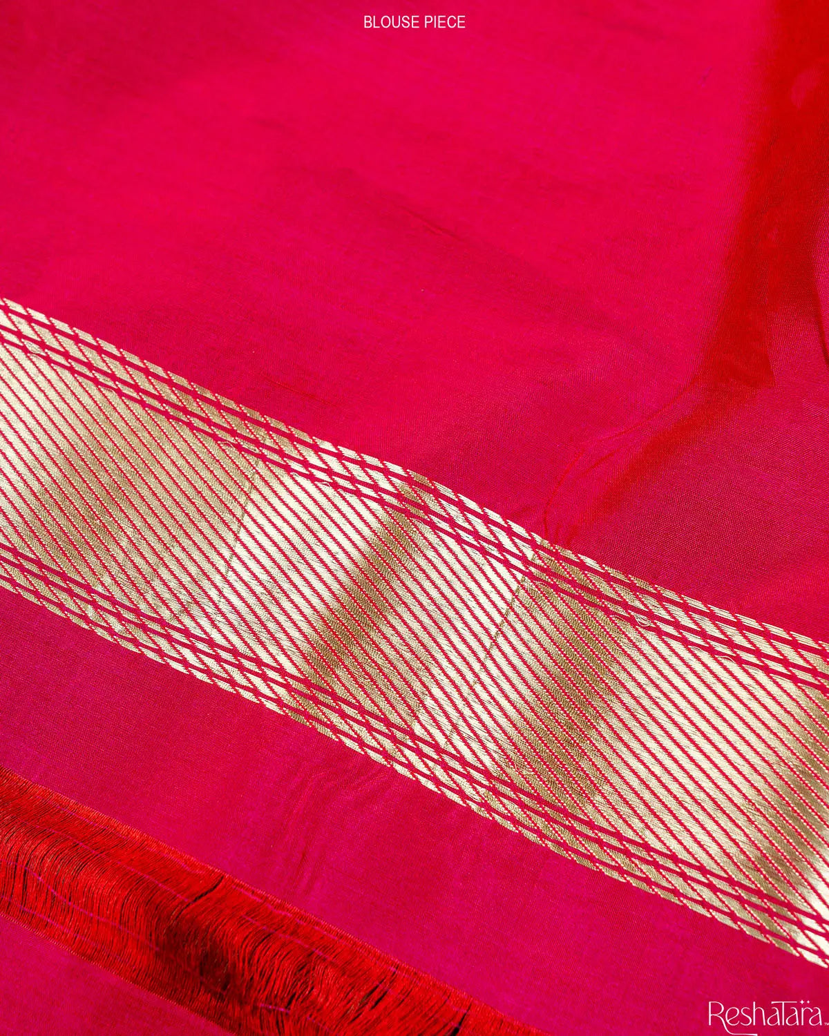 'Kashi' Bright Pink Kadhua Pure Katan Silk Banarasi Handloom Saree