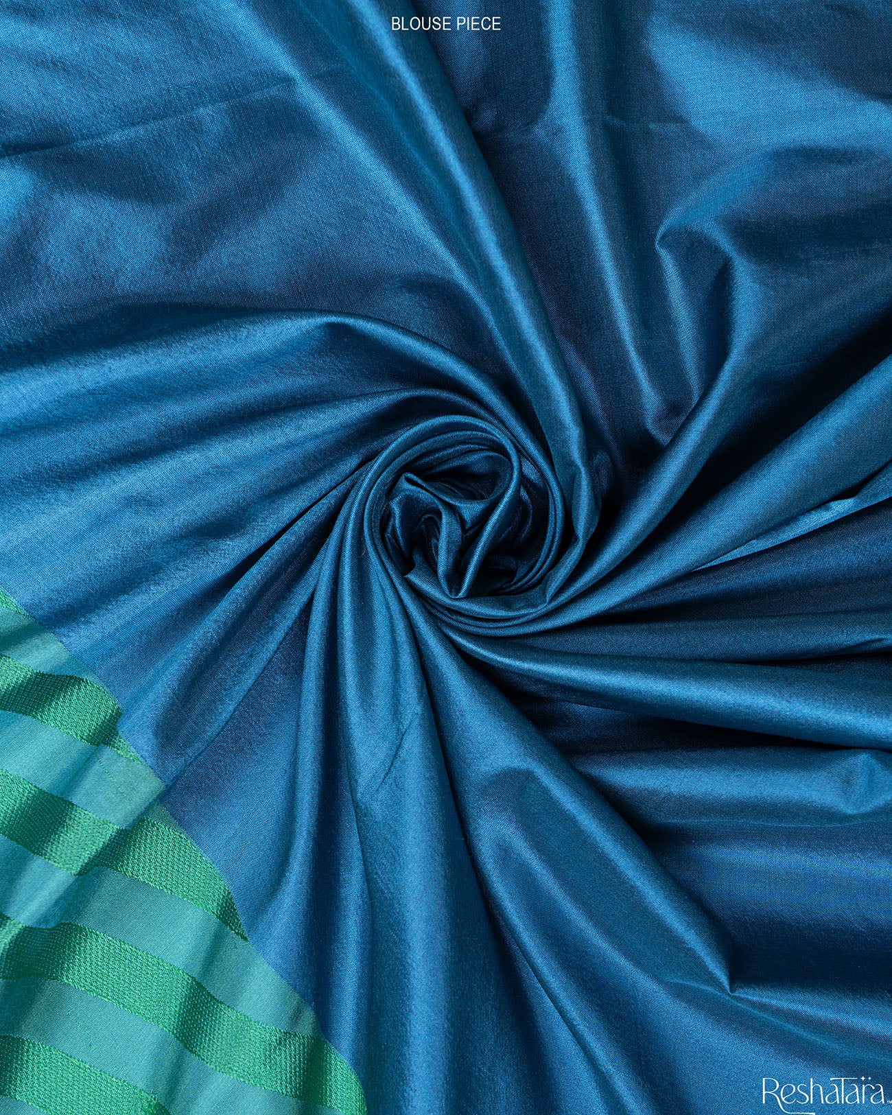 Ocean Blue Pure Mulberry Silk Banarasi Handloom Saree