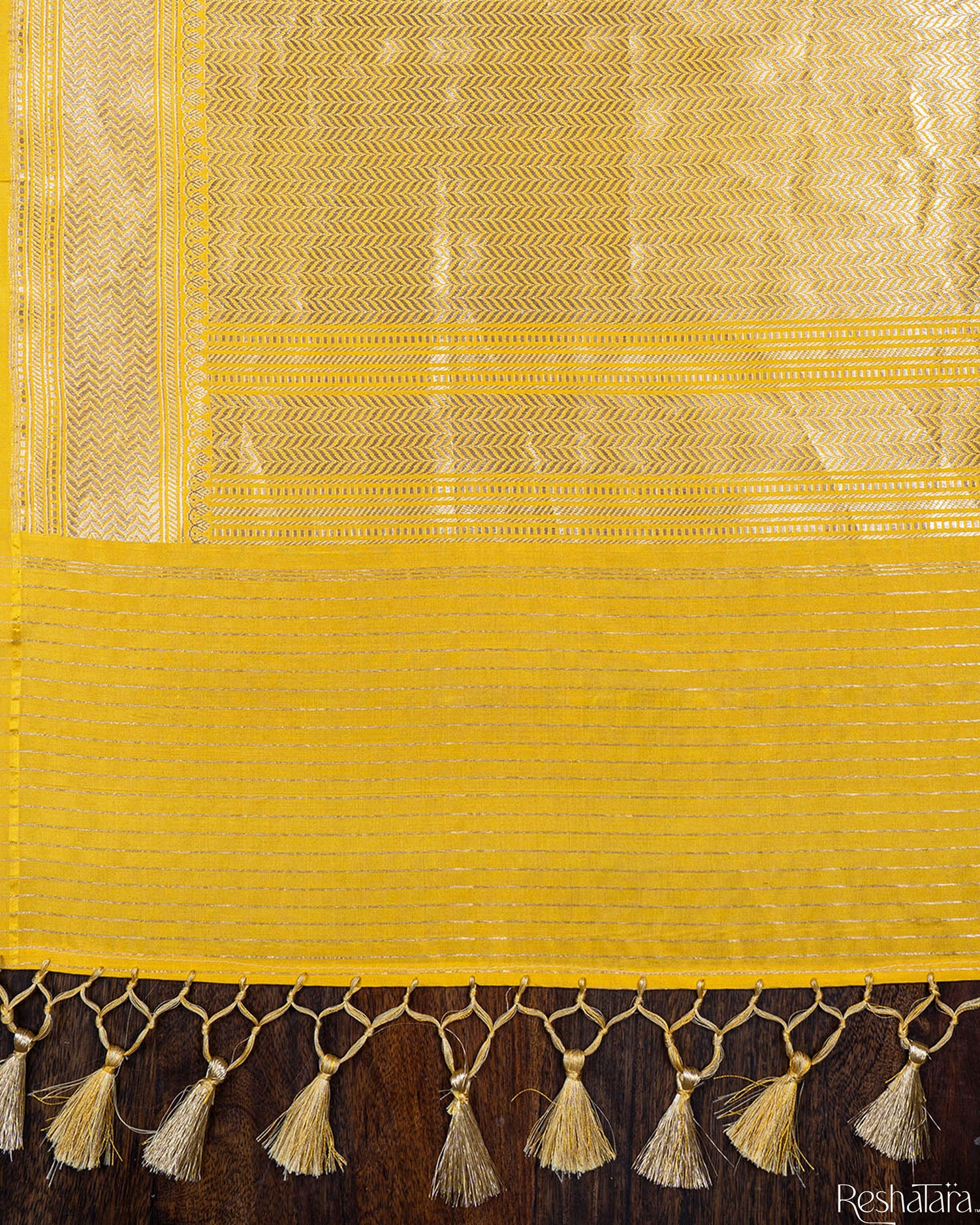 Mustard Yellow Meenadar Kadhua Pure Katan Silk Banarasi Handloom Saree