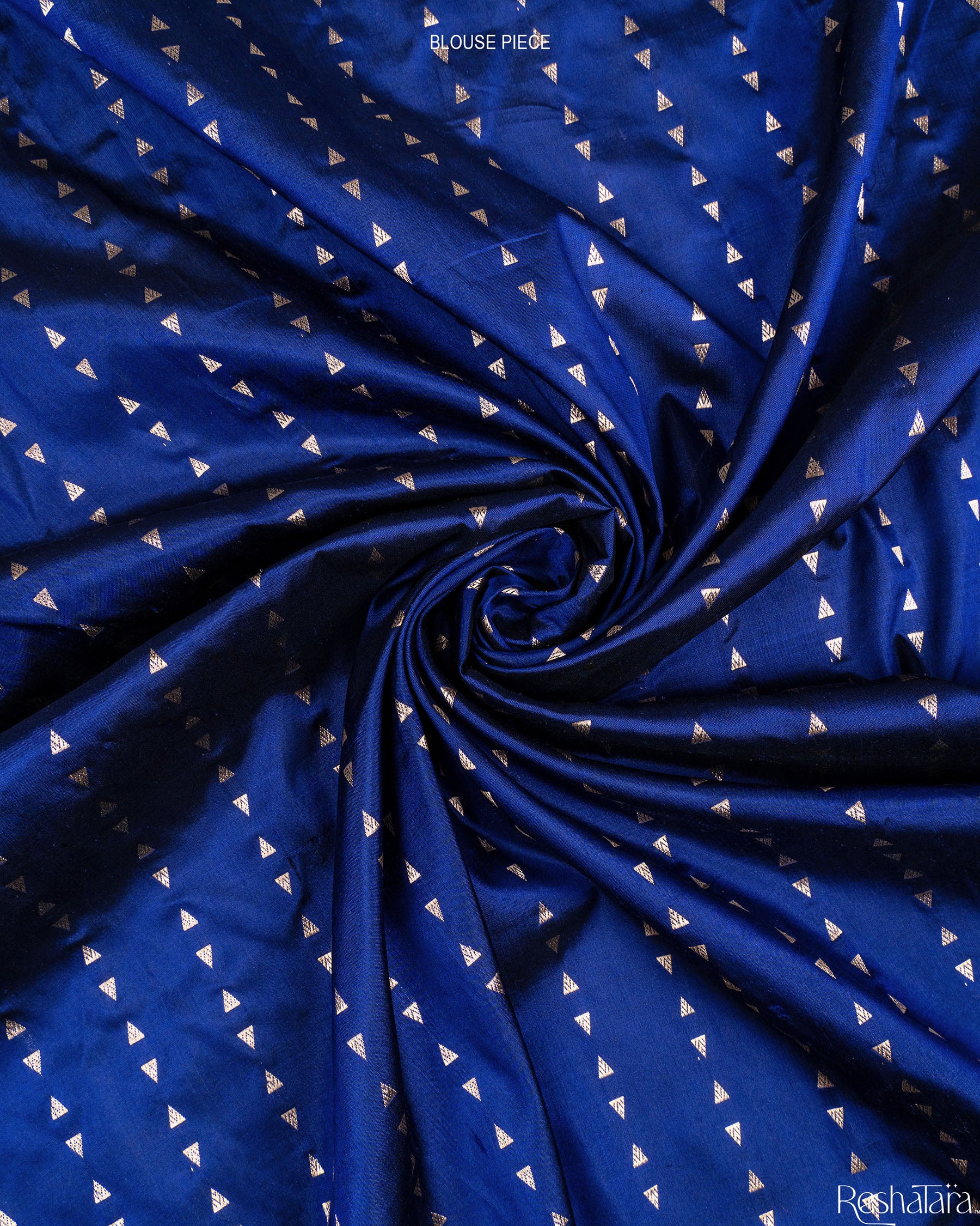 Midnight Blue Sona Rupa Kadhua Pure Katan Silk Banarasi Handloom Saree
