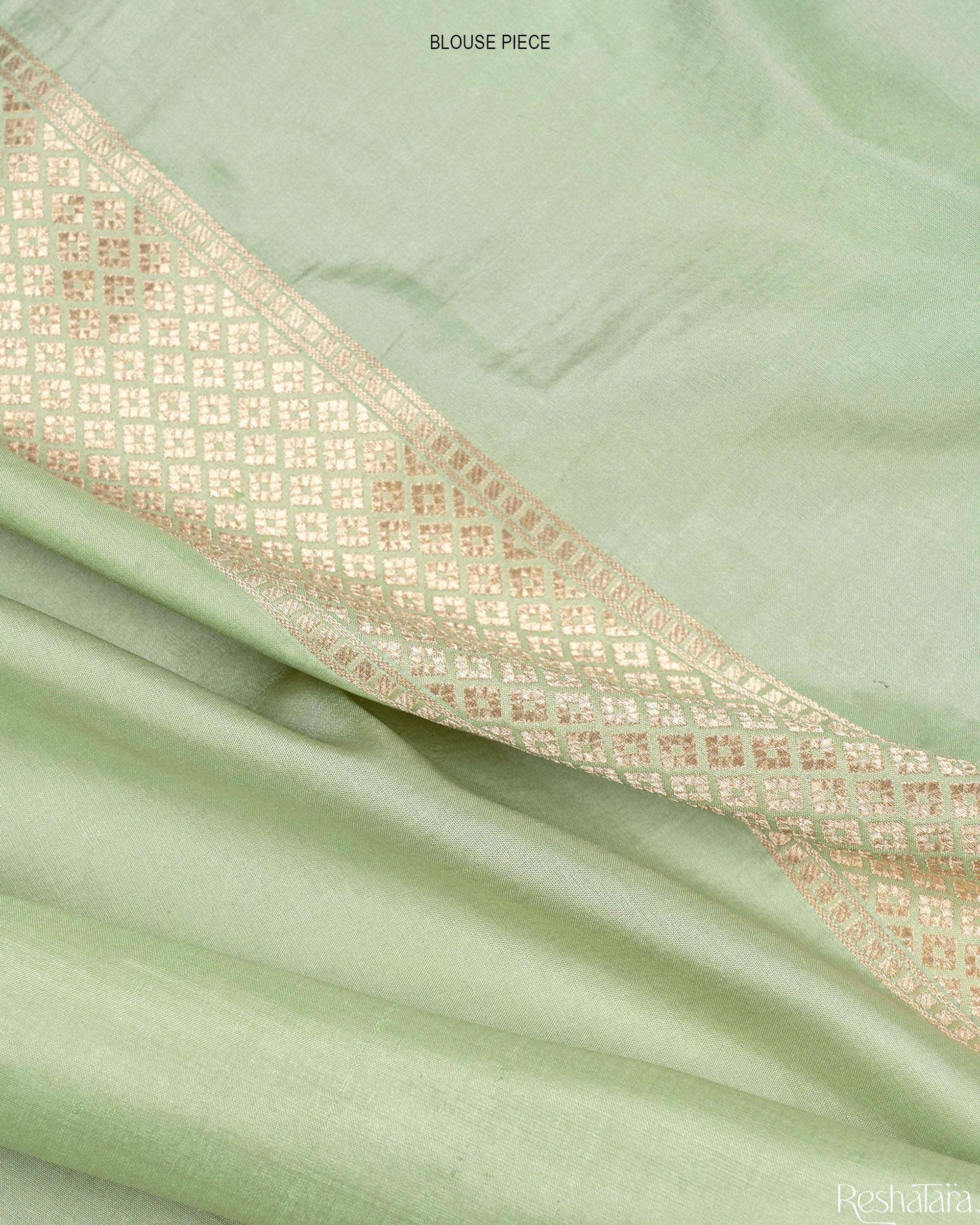 Pista Green Pure Katan Silk Banarasi Handloom Saree
