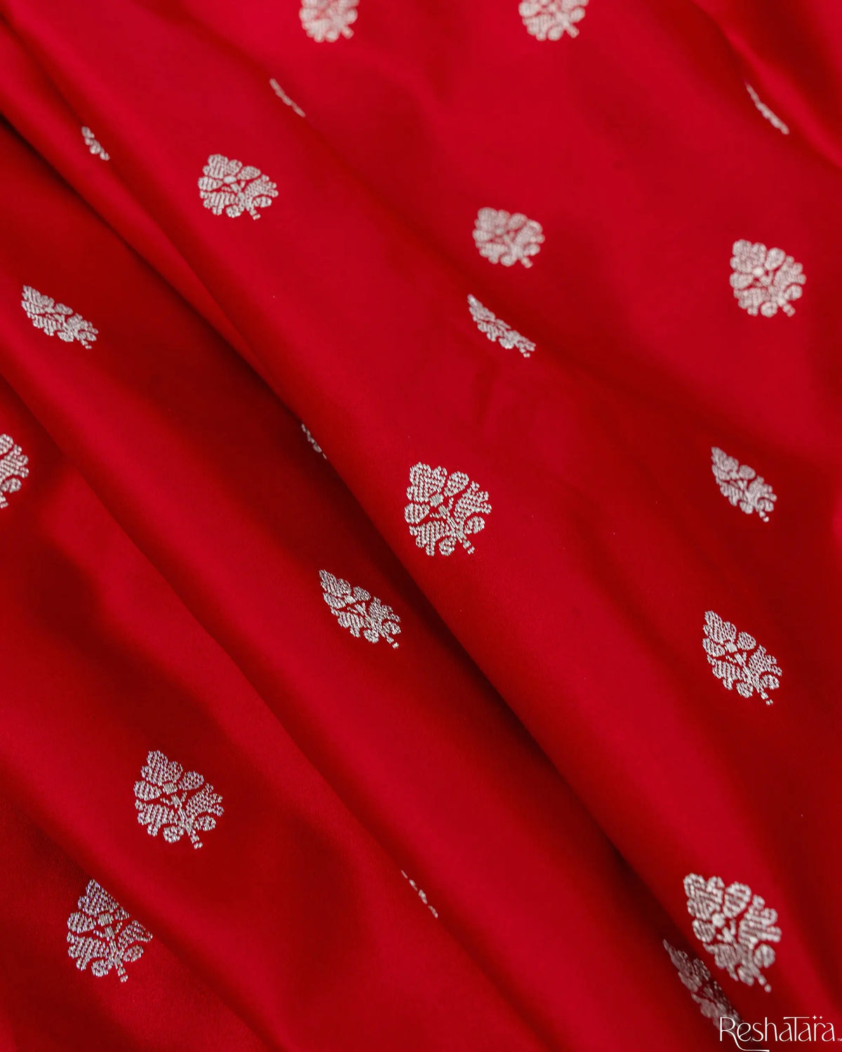 Classic Red Mulberry Silk Banarasi Handloom Dupatta