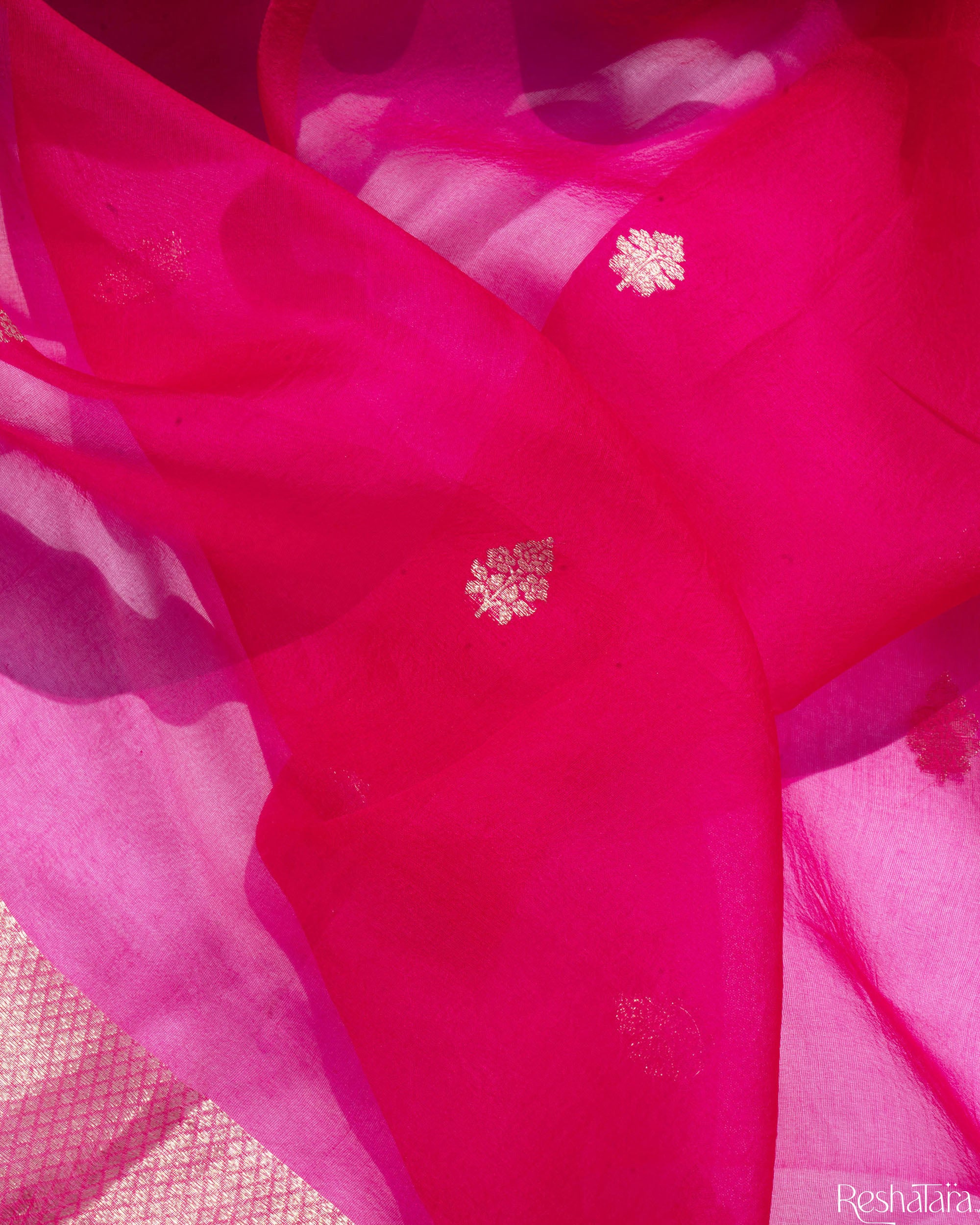 Fuchsia Pink Pure Katan Silk Banarasi Handloom Suit Set