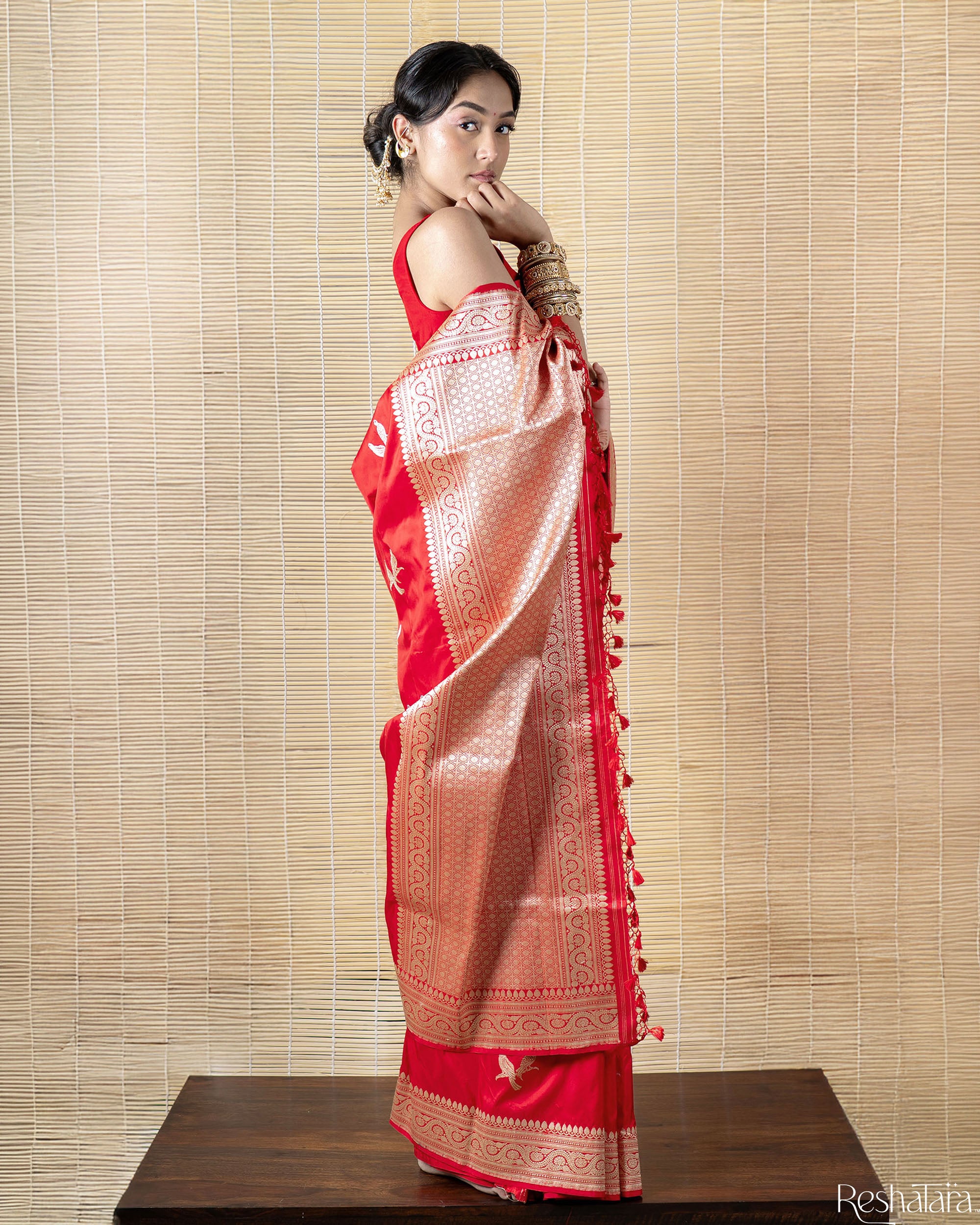 Festive Red Kadhua Sona Rupa Pure Katan Silk Banarasi Handloom Saree