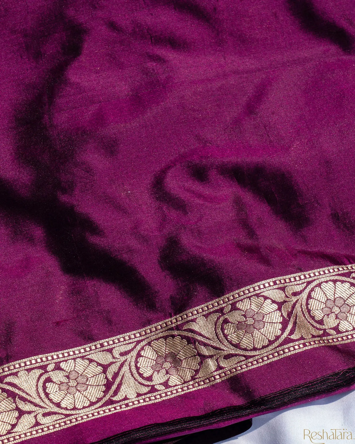 Purple Pure Katan Silk Banarasi Handloom Suit Set