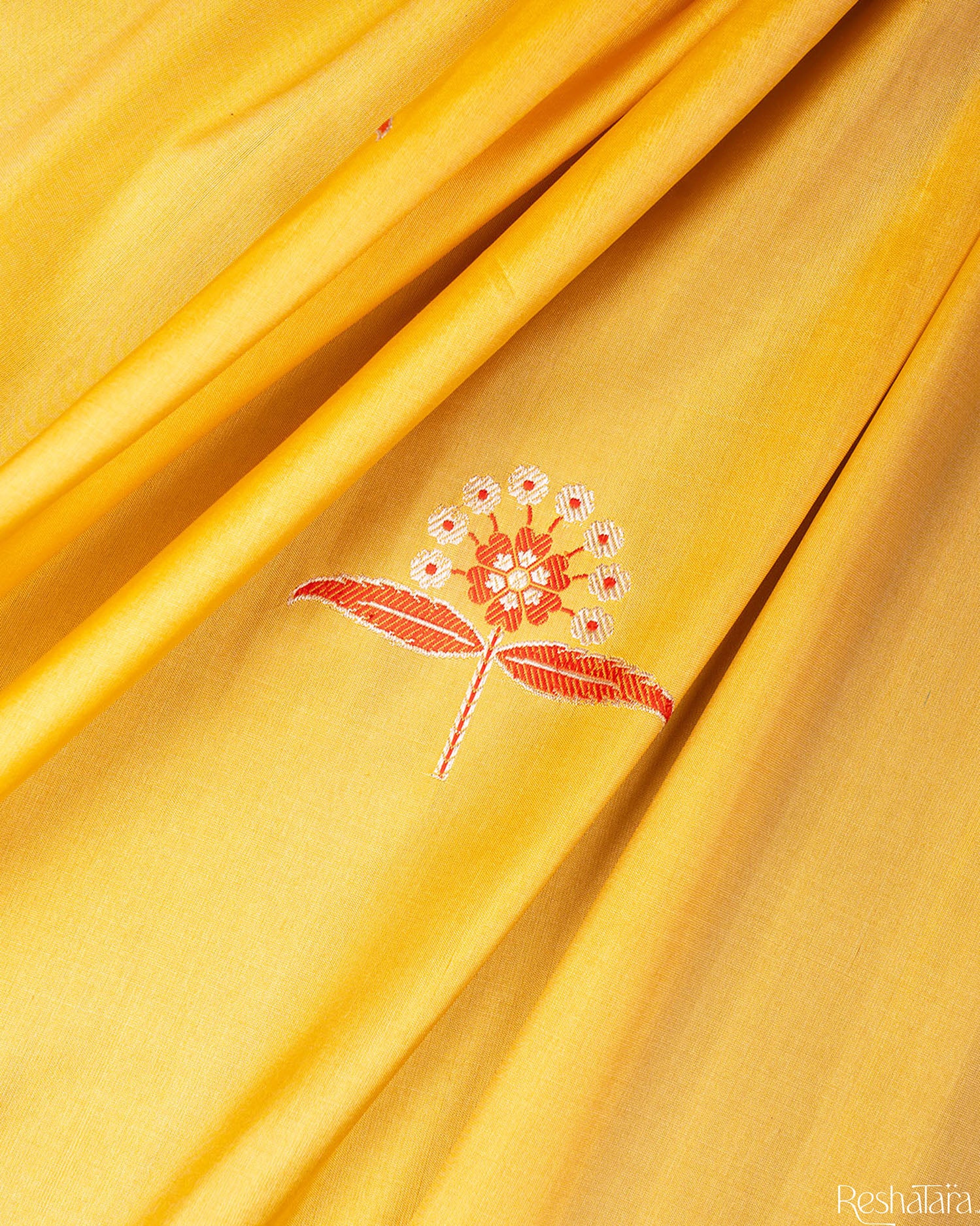 Yellow Meenadar Kadhua Pure Katan silk Banarasi Handloom Saree