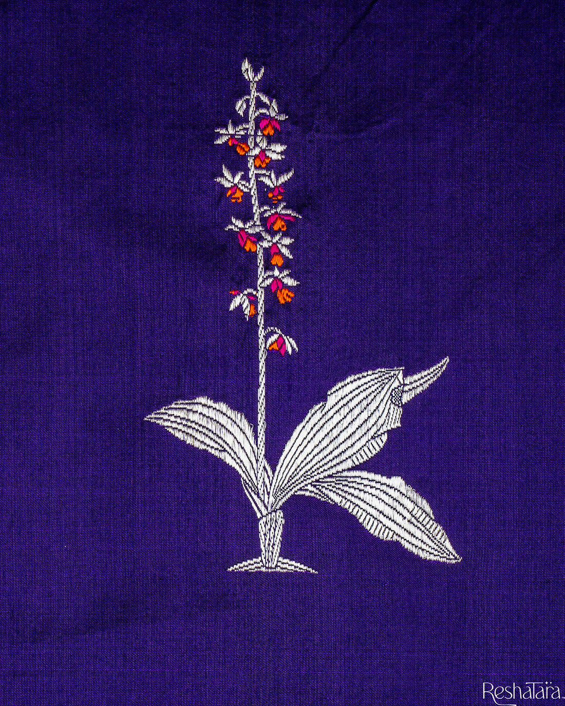 Deep Purple Meenadar Kadhua Pure Katan Silk Banarasi Handloom Saree