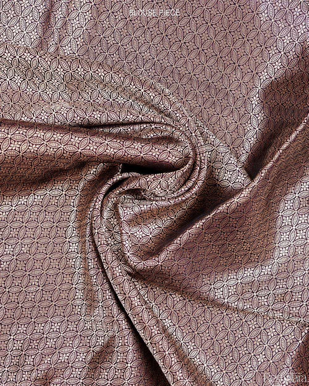 Wine Mulberry Silk Banarasi Handloom Saree