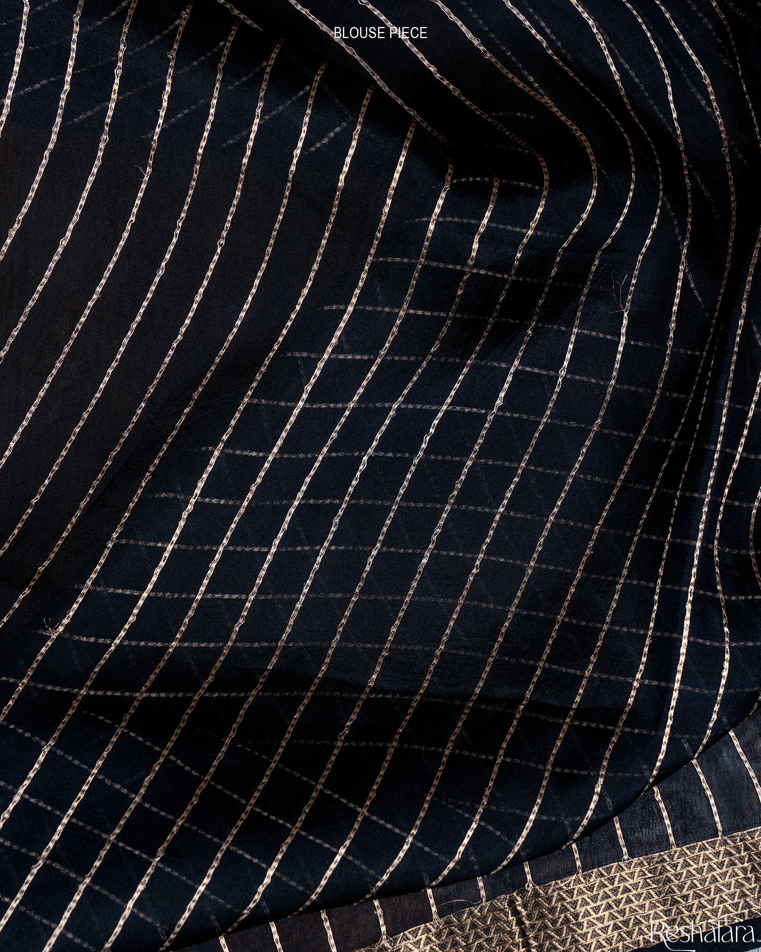 Black Kadhua Pure Kora Silk Banarasi Handloom Saree