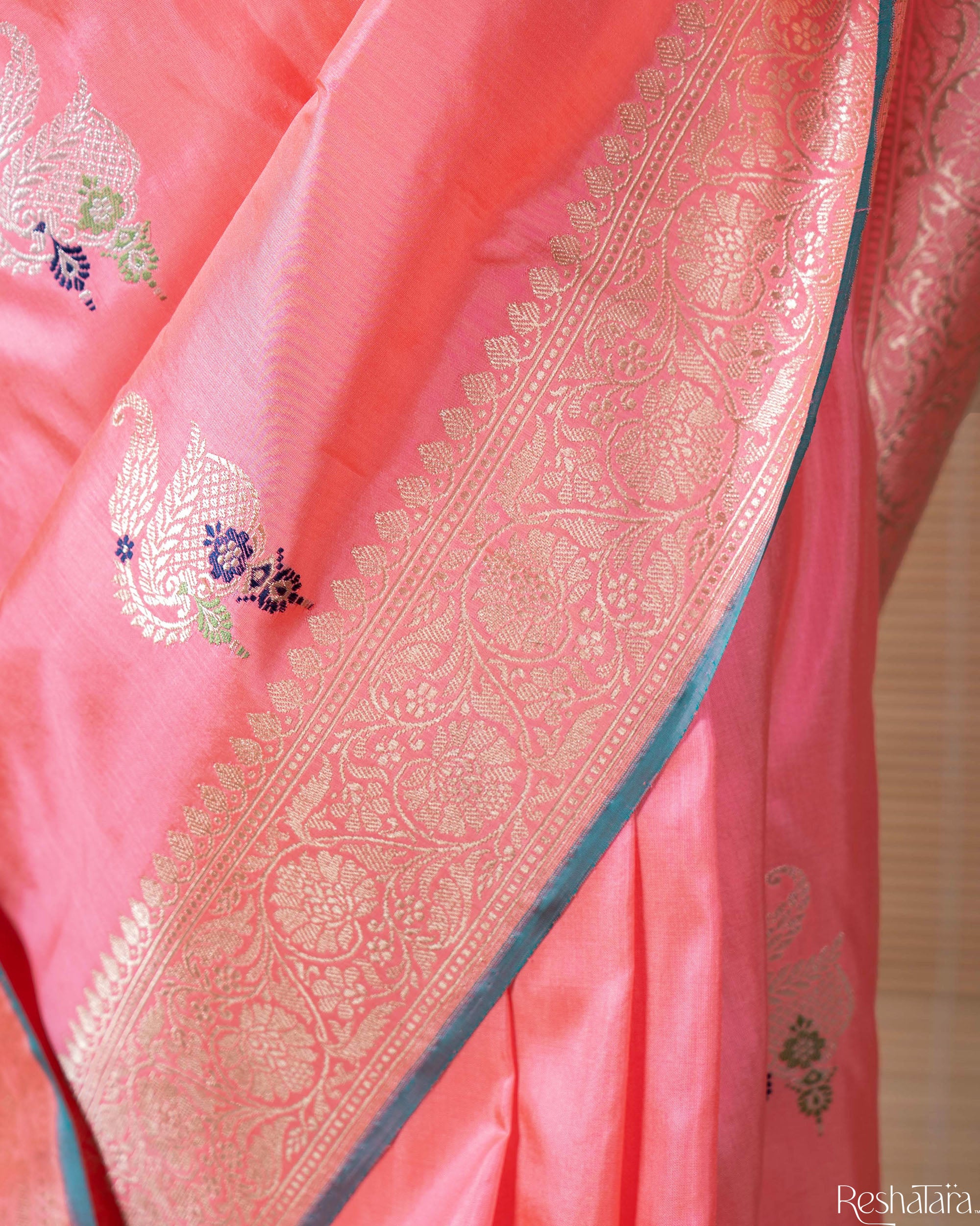 Enchanting Pink Meenadar Pure Katan Silk Banarasi Handloom Saree
