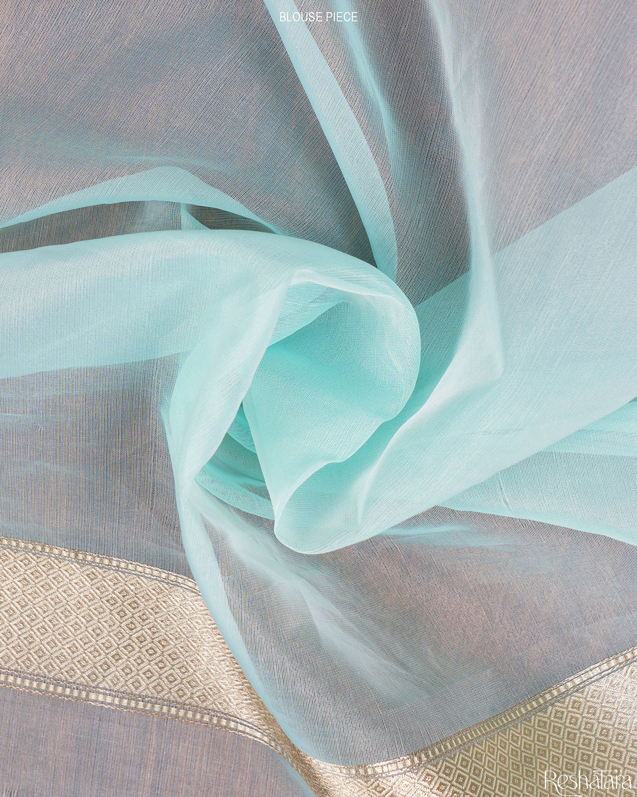 Mint Green and Pink Pure Kora Silk Banarasi Handloom Saree
