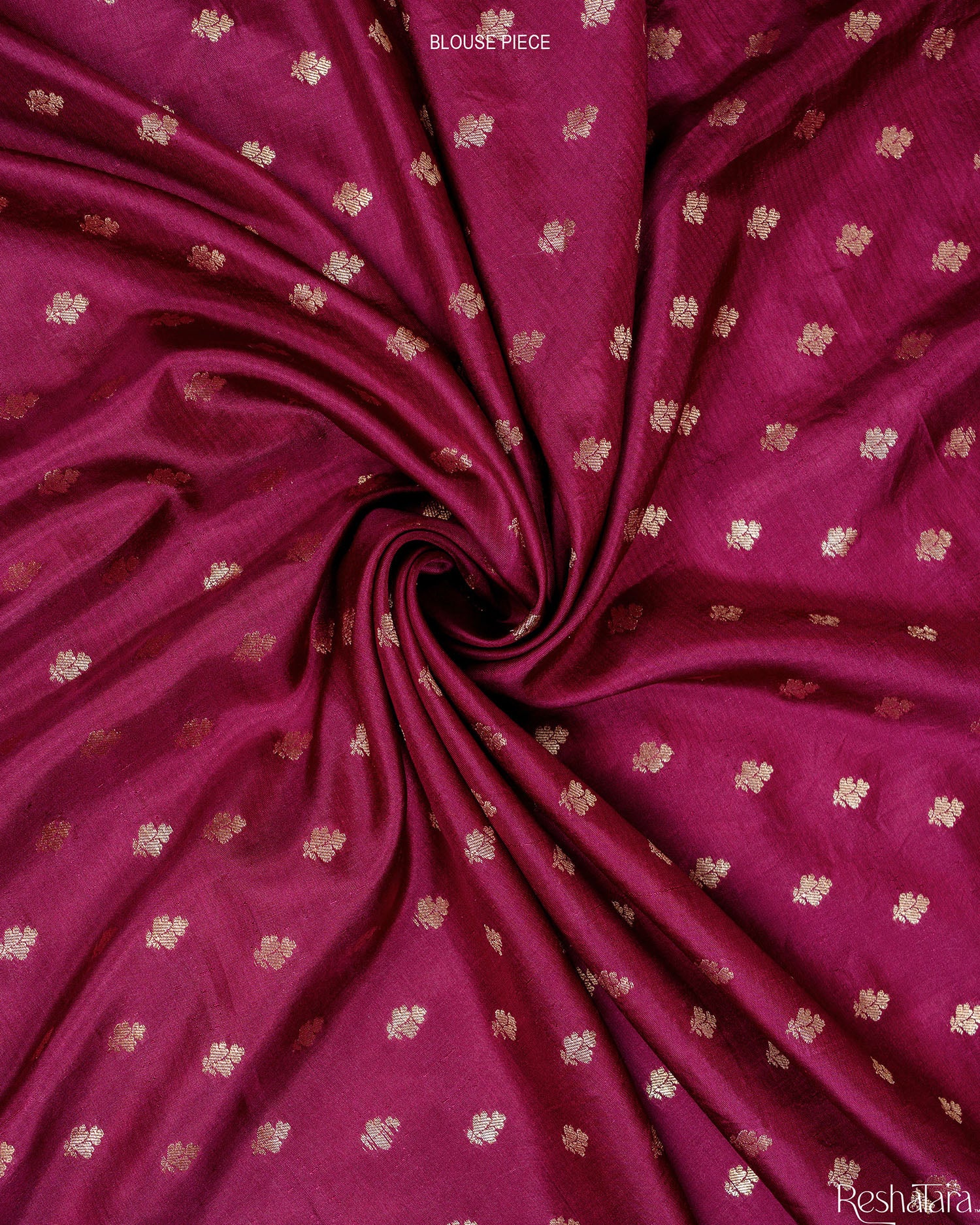 Maroon Mulberry Silk Banarasi Handloom Saree