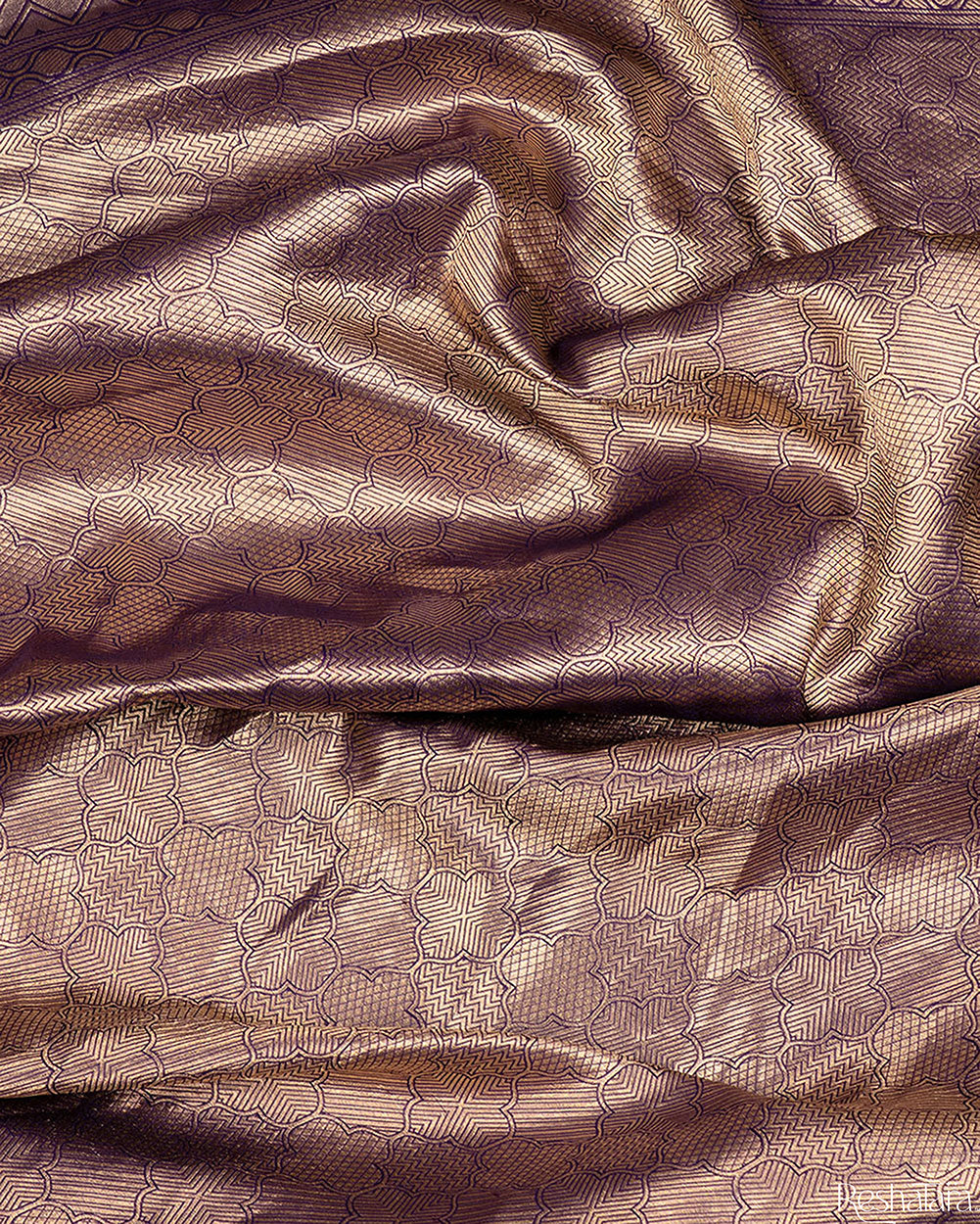 Purple Mulberry Silk Banarasi Handloom Saree